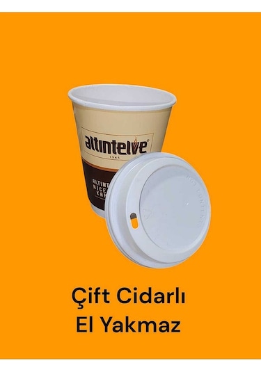 Karton-sızdırmaz Kapaklı Sıcak İçecek Bardağı Çift Duvarlı Dw El Dudak Yakmaz 8-12 Oz Seçenekli Kahverengi12oz