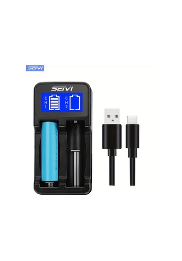 Xuweiwei Seıvı Evrensel Akıllı Şarj Cihazı Pil Şarj Cihazı Sw-1 İki Tip-c Portlu Lcd Ekran Çoklu Pil Uyumlu 18650 26650 21700 Aa Aaa