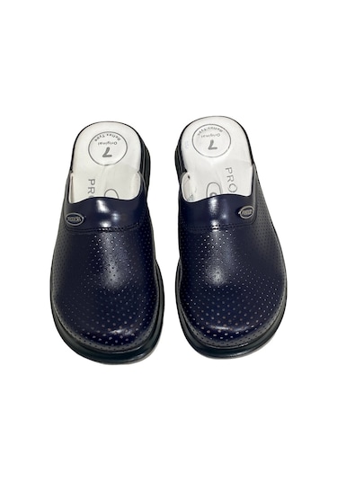 7 Noktalı Ortopedik Unisex Doktor-Aşçı Sabo Terlik Lacivert