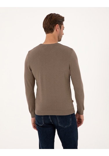 Pierre Cardin Erkek Vizon Kazak /triko 50314192-vr174 Vizon