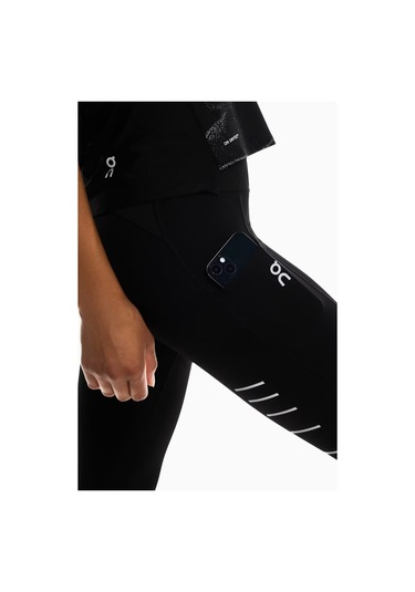 On Performance Tights Lumos Reflektif Termal Kadın Koşu Tight Siyah