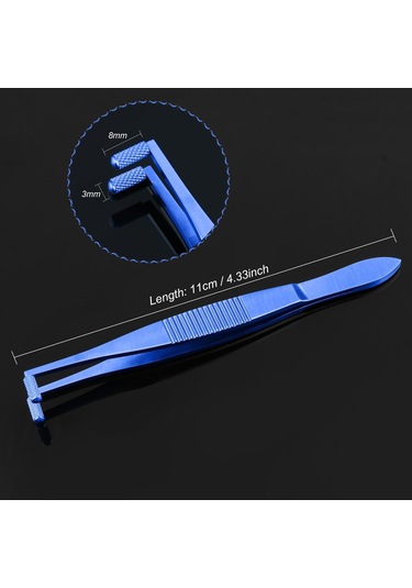 Suntek 1 Adet Paslanmaz Çelik Meibomian Bezi Forseps Çift Göz