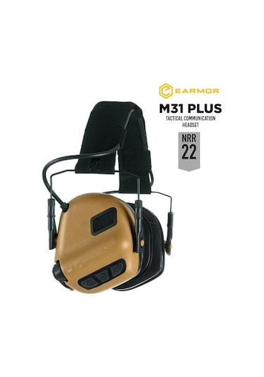 Opsmen Earmor M31 Plus Elektronik Atış Kulaklığı Kulak Koruma Cayote Brown Kahverengi