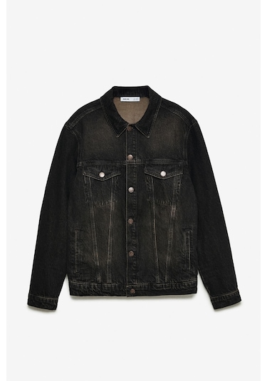 Jerıcho Erkek Rinse Denim Rahat Geniş Kesim %100 Pamuk Yüksek Kalite Kalın Dokulu Siyah Ceket