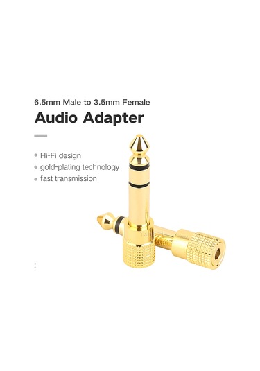 Dofolink 6.35mm Erkekden 3.5mm Dişiye Ses Adaptörü - Altın Kaplama, Kayıpsız Sinyal, Ev Ve Profesyonel Ses Cihazları İçin