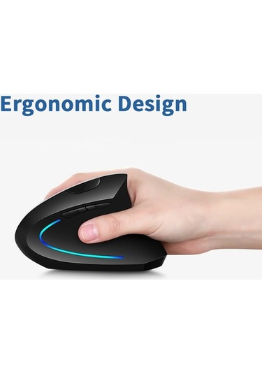 Novahub Dikey Tasarımlı Kablosuz Fare - 3 Dpı, Ergonomik, Şarj Edilebilir, Kullanışlı Diğer