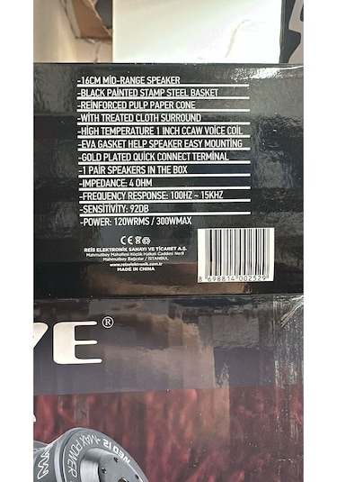 Massive Ms-m60fx 16 Cm Midrange 300w Maksimum 120w Rms Çift Fiyatıdır