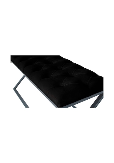 Varcera Siyah Chester Model Kapitoneli Puf&bench&koltuk&oturma Bankı&teddy Puff&yatak Odası Takımı Önü&ucu