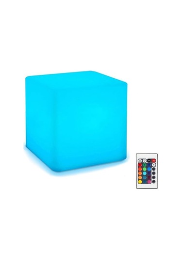 Prestigegoods Tekno Oyunlu Uzaktan Kumandalı Usb Şarjlı Masa Lambası İle Küp Işıklar, Çocuklar İçin Oyuncak Mavi