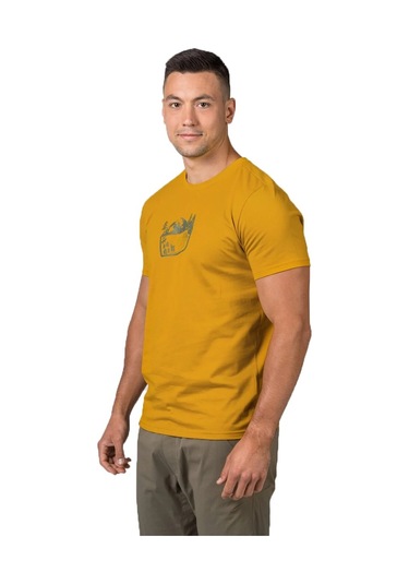 Hannah Ravi Baskılı Erkek T-shirt Sarı