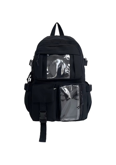 Padalink Kadın Sırt Çantası, Üniversite/lise/ortaokul Öğrencileri İçin, Kumaş Malzeme, Siyah, Dayanıklı Ve Konforlu, Tekli Paket Siyah