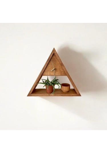 El Yapımı Ihlamur Ağacı Ahşap Duvar Saati & Masa Saati Kahverengi