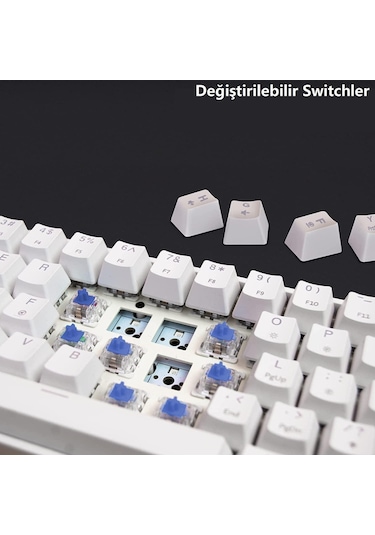 Leaven K620 Blue Switch Kablolu USB Type-c RGB Mekanik Oyuncu Klavyesi