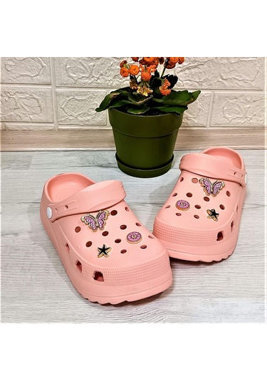 Sonimix 12901 Pudra Taşlı Kalın Tabanlı Kadın Terlik 001