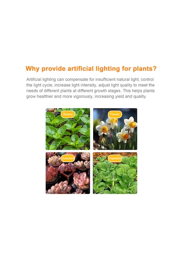 Geeroyoo "usb Bitkisel Büyüme Işığı Şeridi - 4 Seviye Parlaklık, 24 Saat Zamanlayıcılı Pembe-mor Led" Diğer