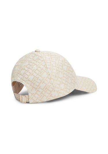 Tommy Hilfiger Th Monogram Cap Kadın Bej Şapka - Aw0aw18058