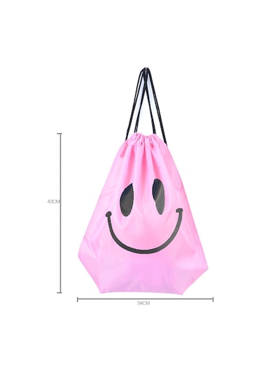 Sones Bağcıklı Cepli Giyim Çantası Su Geçirmez Plaj Saklama Çantası Gül Kırmızısı Diğer