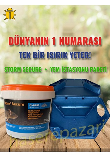 Storm Secure Fare ve Sıçan Yemi 150 G + Yem İstasyonu Seti