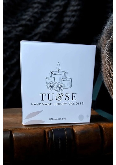 Tuse Candles Beyaz Beton Mum