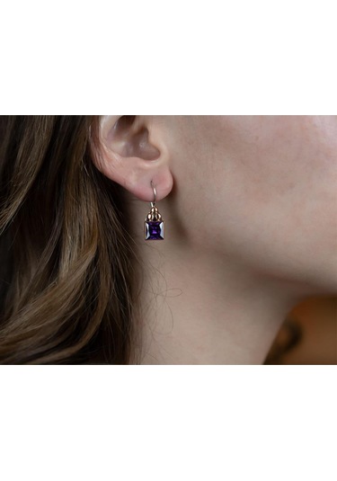 Ametisttaşlı Gümüş Otantik Set Gümüş