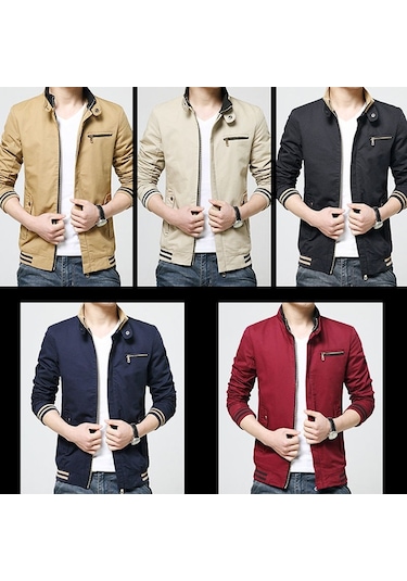 Pasifix 8803 Erkek Gündelik Fermuarlı Ceket 001