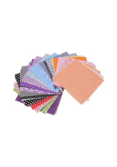 Hangfox 56 Renkli 25x25cm Tam Pamuk Çiçek Desenli Kumaş Seti - El İşleri, Dikiş, Quilt Ve Dıy Projeleri İçin Yumuşak Ve Kesimi Kolay Diğer