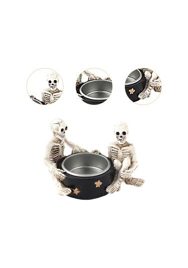 Suntek Cadılar Bayramı Mumluk Pratik 8,8-cm-x-6,6-cm-x-5,8-cm