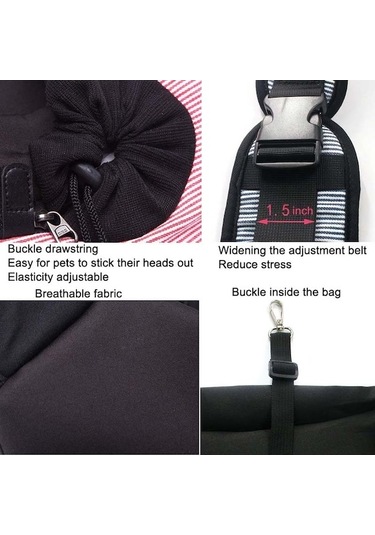 Dm Cbtx Lovoyager Çapraz Evcil Hayvan Çantası Küçük Köpek Kedi Seyahat Çantası Yaz Örgü Siyah