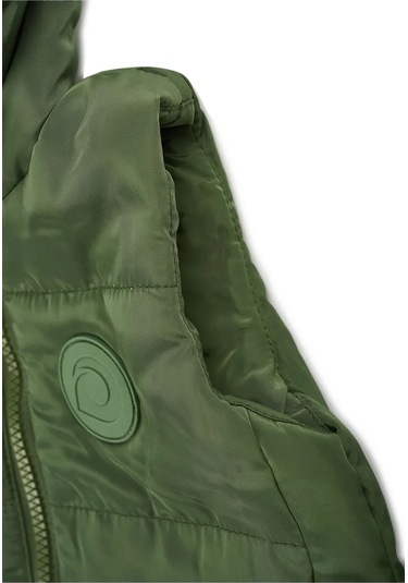 Kari Baby Kapüşonlu Sıcak Tutan Yeşil Erkek Çocuk Yeleği 317824096 Khaki