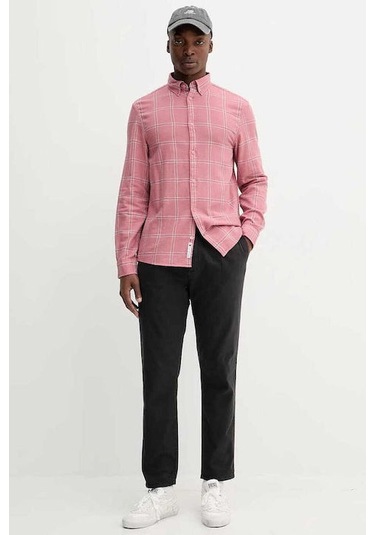 Erkek Çift Pilili Rahat Konik Kesim Pantolon - Siyah Triple Black