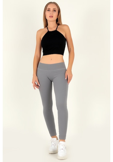 Doremi Seamless Normal Bel Ripli Spor Tayt Antrasit-m/l Çok Renkli