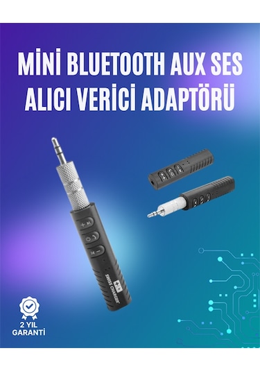 Mini Bluetooth Müzik Alıcısı Ev & Araç Stereo Sistemlerine Kablosuz Bağlantı
