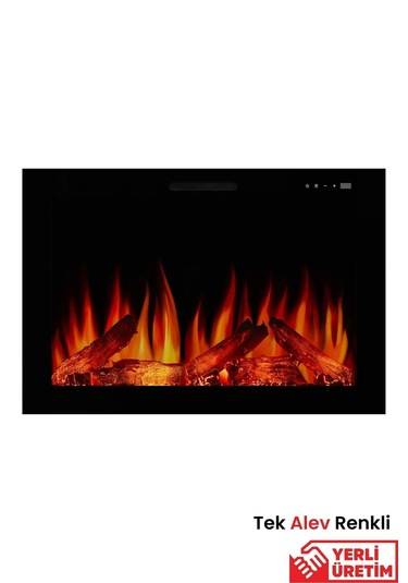 Masta 80 Elektrikli Şömine - Isıtıcısız, Cam Çerçeveli, Tek Renkl