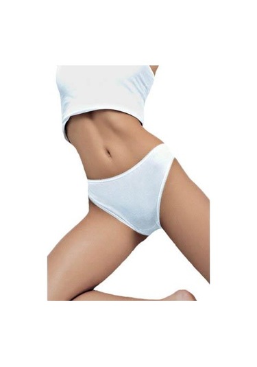 6 Adet Çift Kaplan Bayan Bikini Külot Slip 515 Beyaz