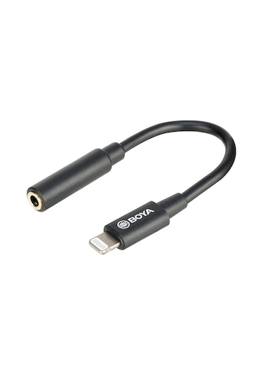 Boya By-K3 Apple Uyumlu iPhone Kulaklık Mikrofon Dönüştürücü Lightning Kablo