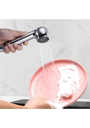 Çekin Lavabo Püskürtücü Kafa Değiştirme, 2 Fonksiyon Mutfak Lavabo Musluğu Püskürtücü Kafa, Püskürtme Kafası Musluk Kafası Mutfak Musluk Püskürtücü Spout, Chrome 2