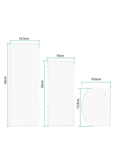 Suntek 6 Paket Kek Kazıyıcı Seti Mousse Kitchen Supply Için