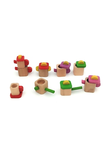 Ahşap Minyatür Ocak Tencere 8 Parça