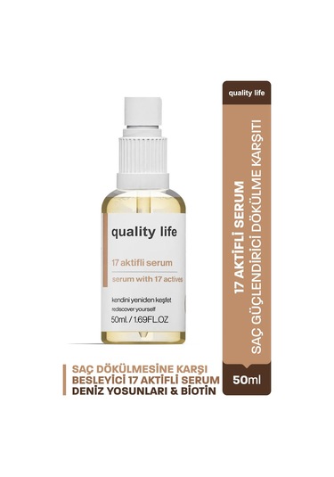 Quality Life Saç Dökülmesine Karşı Şampuan 3 x 300 ML + Saç Vitamini 3 x 60 Tablet + Serum 3 x 50 ML