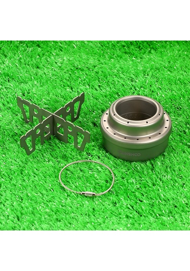 Neevoyu "ultra Hafif Titanyum Kamp Ocağı Seti - Taşınabilir Alkol Ocağı Ve Desteği" Çok Renkli