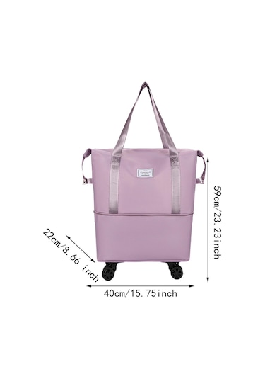 Homyl Katlanabilir Seyahat Çantası Tekerlekli Genişletilebilir El Mor Tekli Genişlet