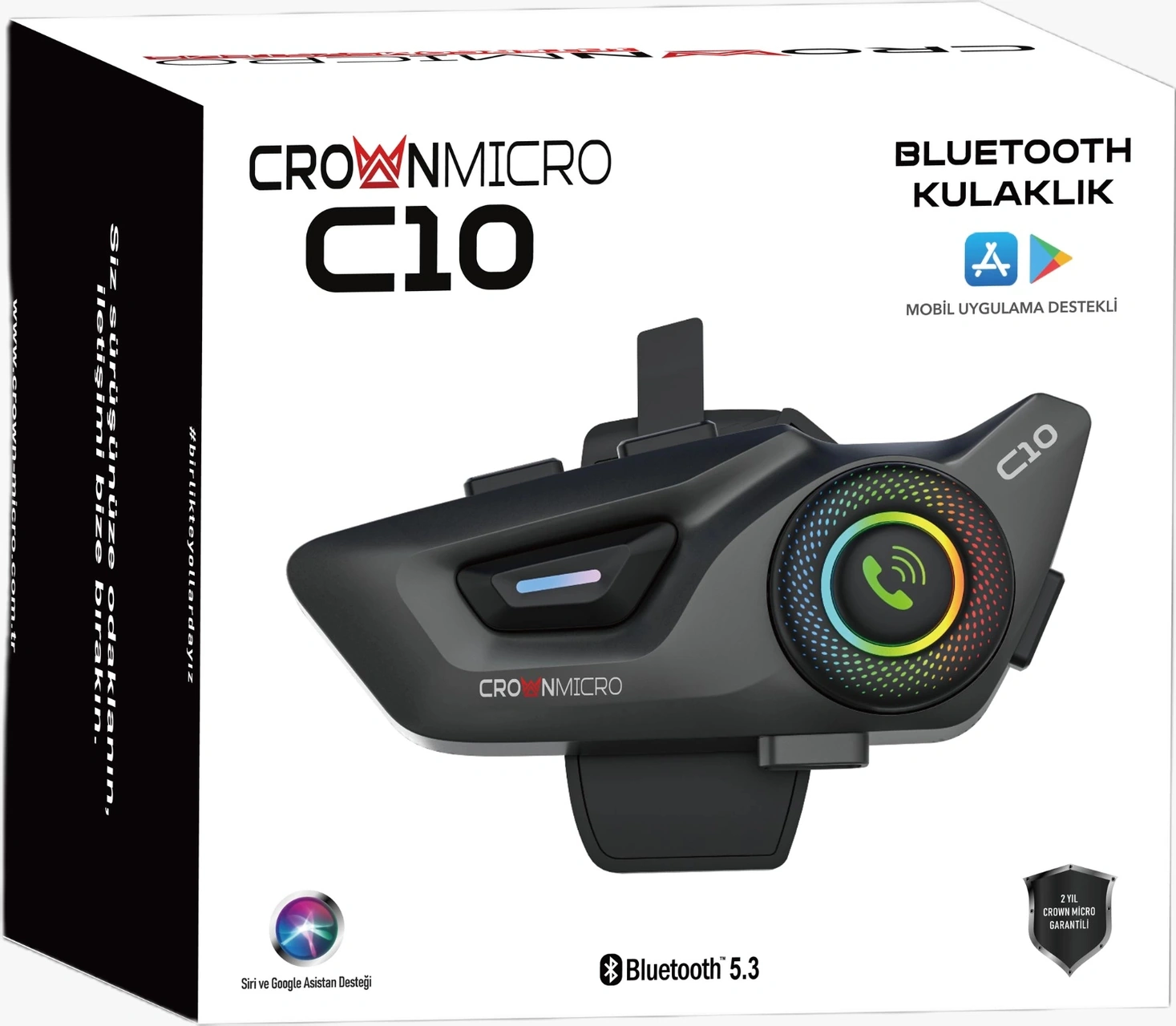 Crown Mıcro C10 Motosiklet Kask Bluetooth İnterkom Seti