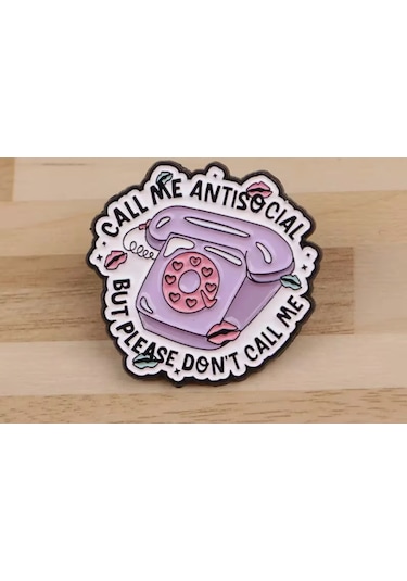 Dopamind Please Don T Call Me Rozet Açık Pembe