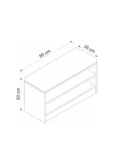 Minar Kale Ayakkabılık Minderli Beyaz Antrasit