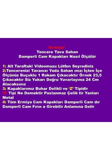 Tencere Tava Sahan İçin Cam Kapak 32 Cm