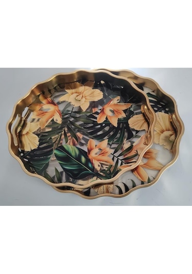 Roy Kıng 2 Li Oval Tepsi 44 36/38 31 Cm Gold
