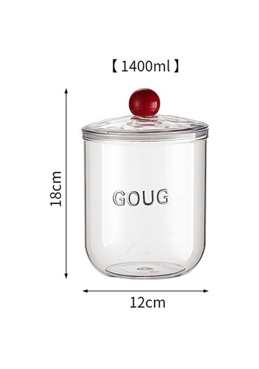 Ranyeek Ev İçin Lezzet Saklama Kabı - 1400ml Kırmızı, Kahve-şeker-çay-mama Koruma, Hava Geçirmez Kapaklı Muhafaza Kutusu Diğer