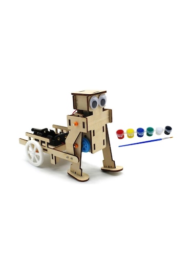 Ece Yürüyen Yük Taşıyan Robot Yapma Deney Seti Boya Seti İle Demonte