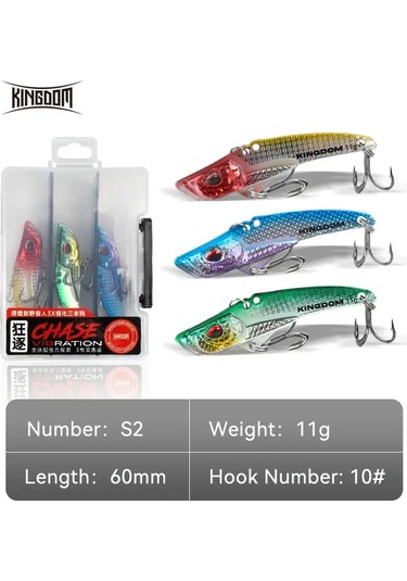 Kingdom 4008 Yapay Titreşimli Balık Yemi 3lü Paket - Set2, 11g