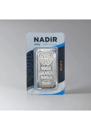 100 Gram Gümüş Külçe